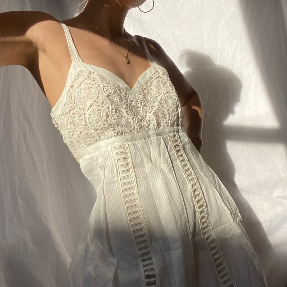 White lace cotton dress by Sita Murt